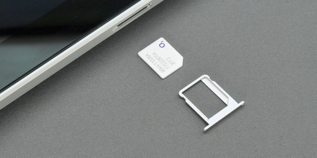 photo of a sim card