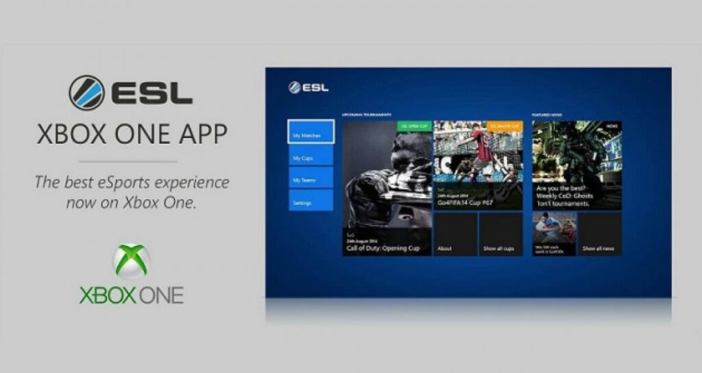 Application ESL, application eSports pour Xbox One