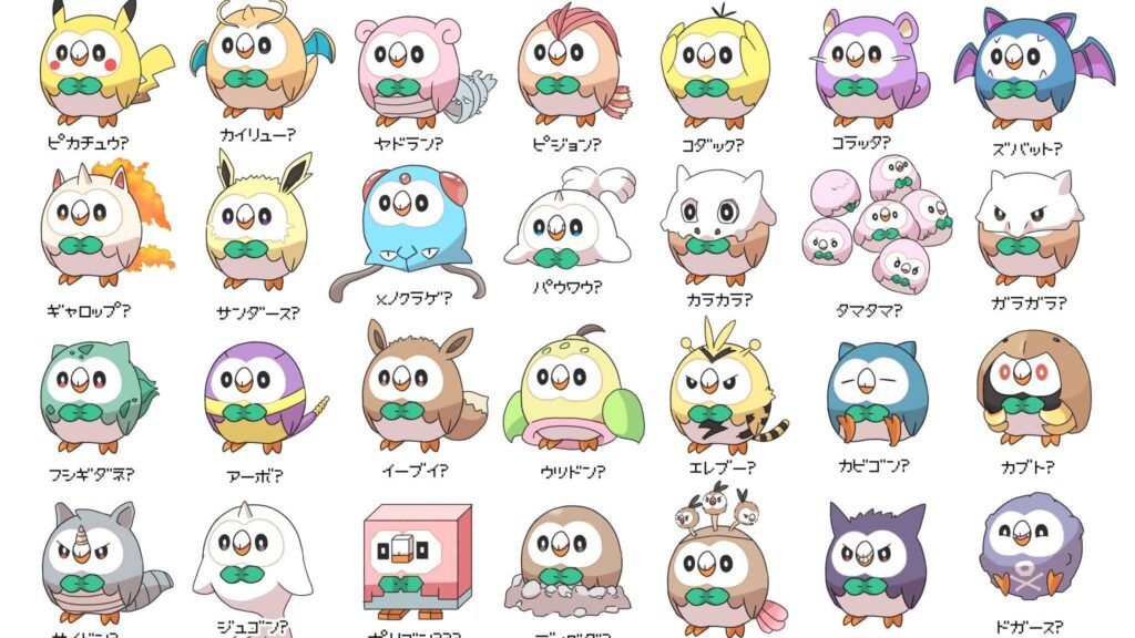 Artista disfraza a Rowlet de cientos de Pokémon diferentes