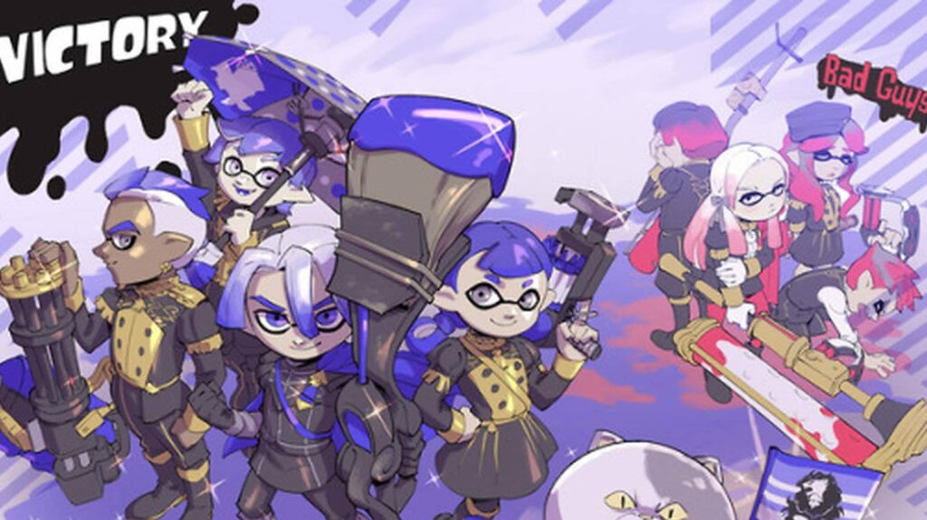 Esta ilustración mezcla los universos de Splatoon 2 y Fire Emblem: Three Houses