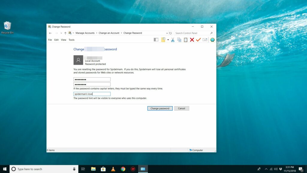 Comment changer le mot de passe d'un autre utilisateur dans Windows