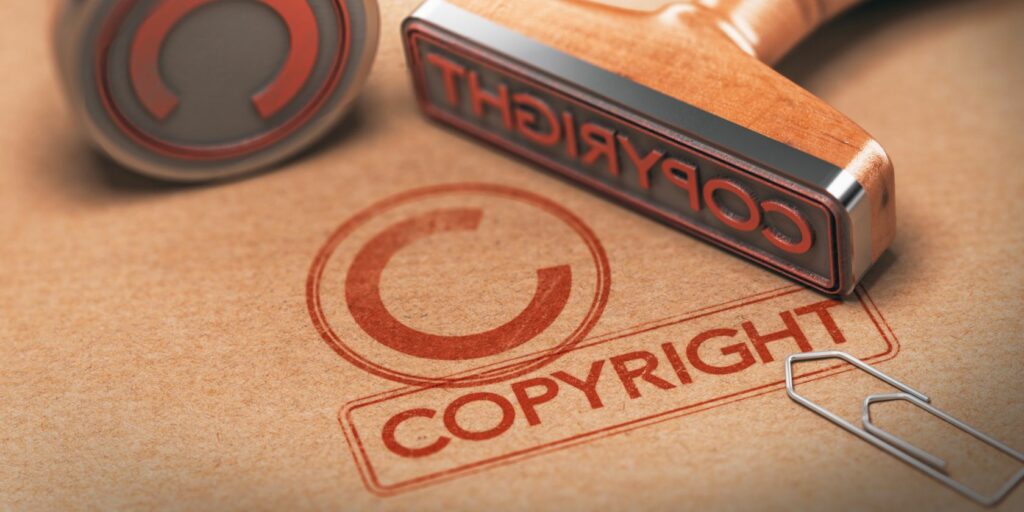 A copyright stamp