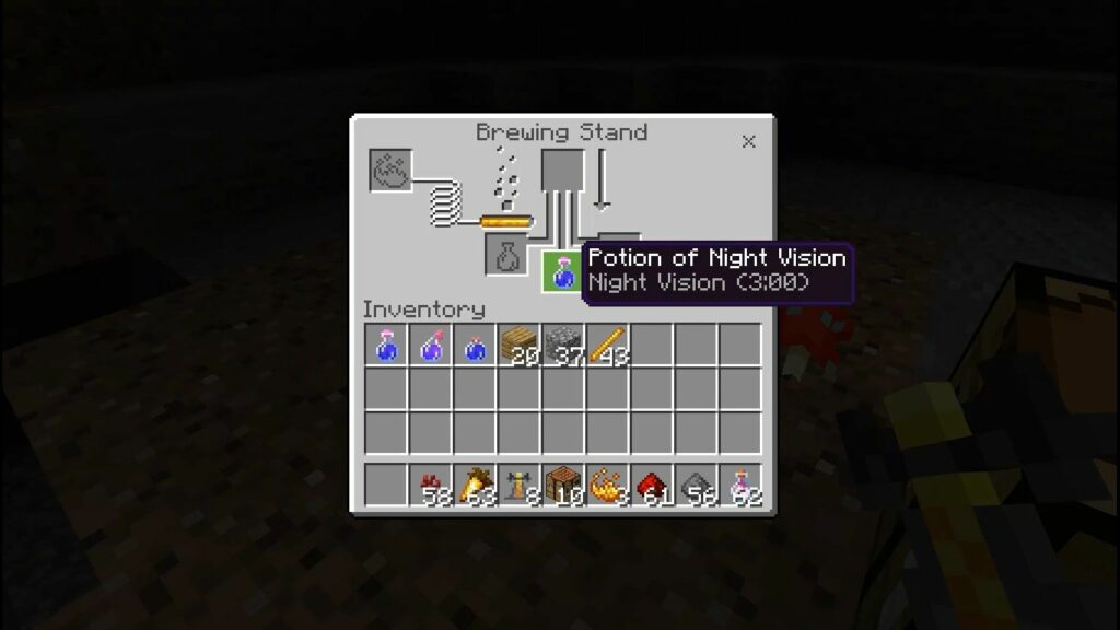 Comment faire une potion de vision nocturne dans Minecraft