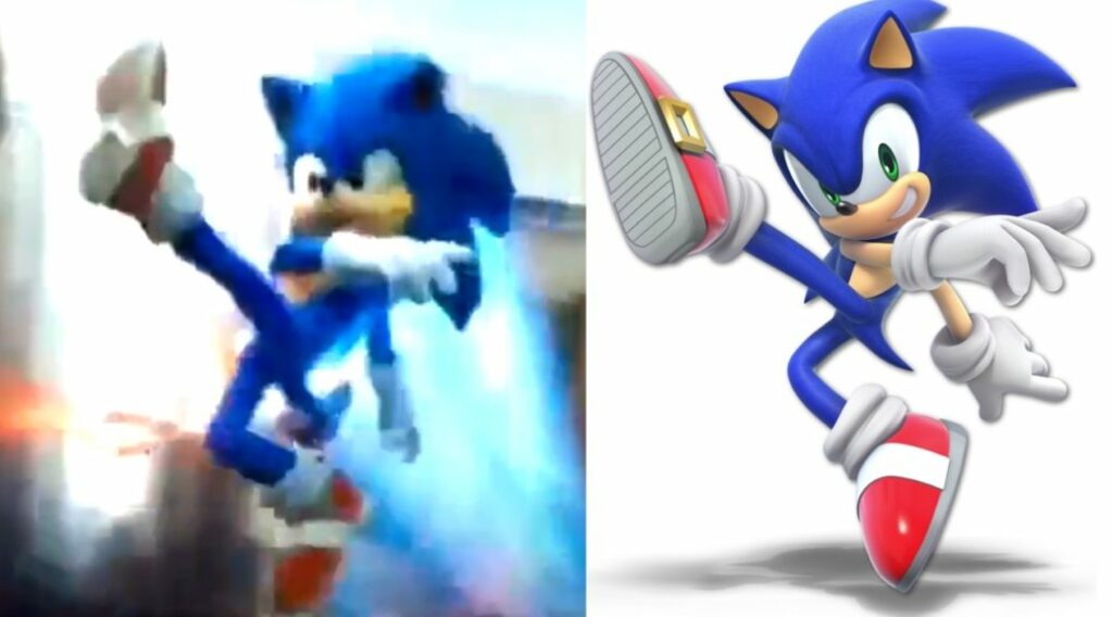 La película de Sonic muestra al erizo en la pose de Super Smash Bros Ultimate