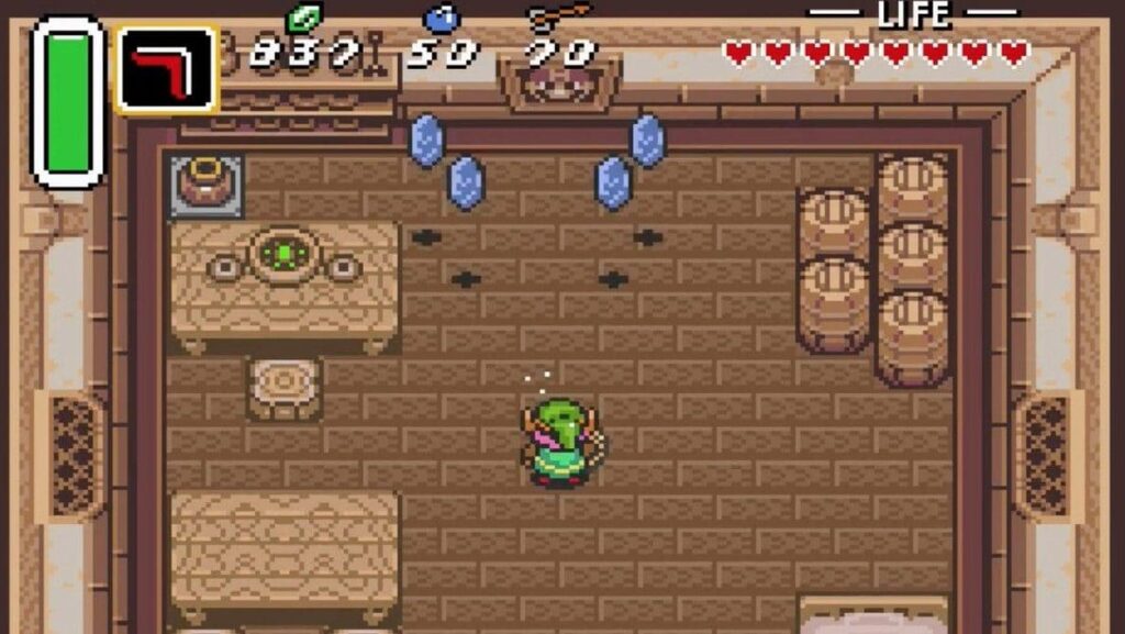 The Legend of Zelda: A Link to the Past cuenta con 12 objetos que podemos «agarrar» para obtener rupias ocultas