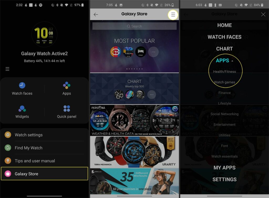 Comment ajouter des applications à la Galaxy Watch