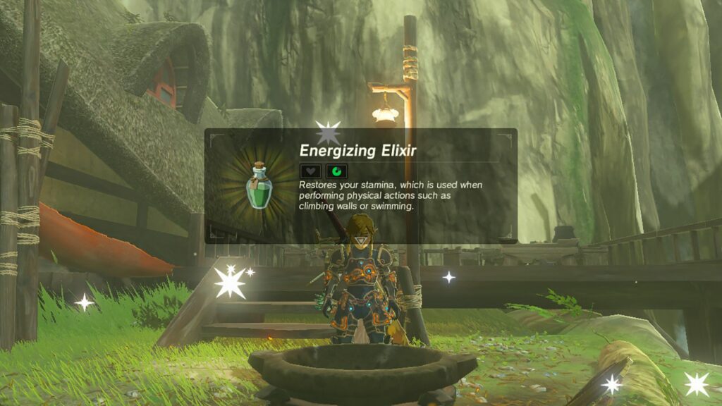 Comment faire un élixir dans Zelda : BOTW