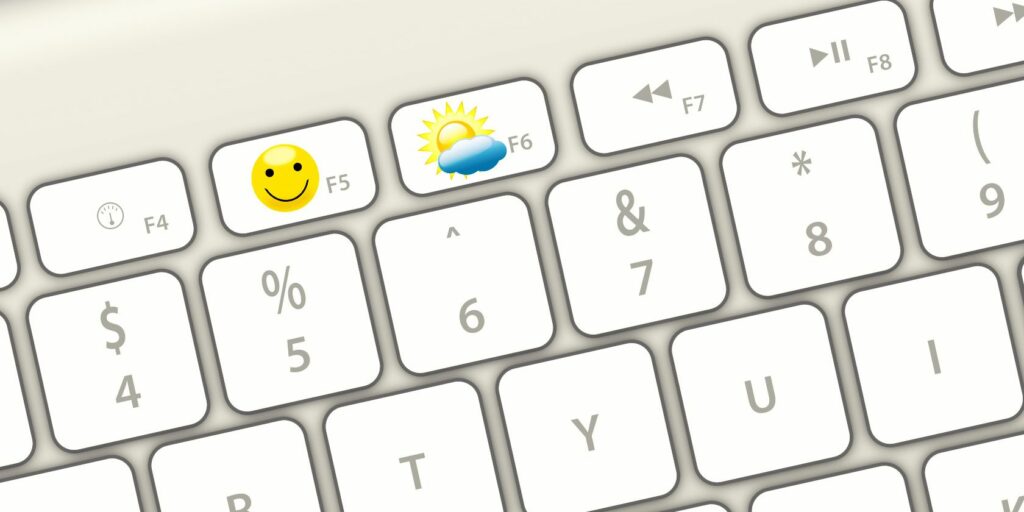 Mac function keys showing alternate symbols.