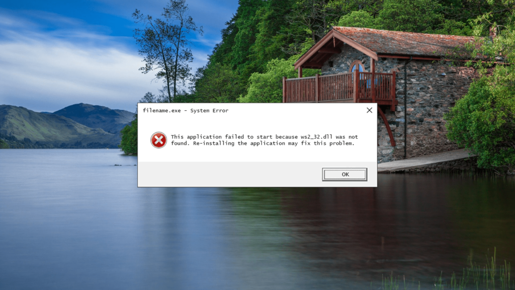 Comment réparer Ws2_32.dll introuvable ou erreur manquante