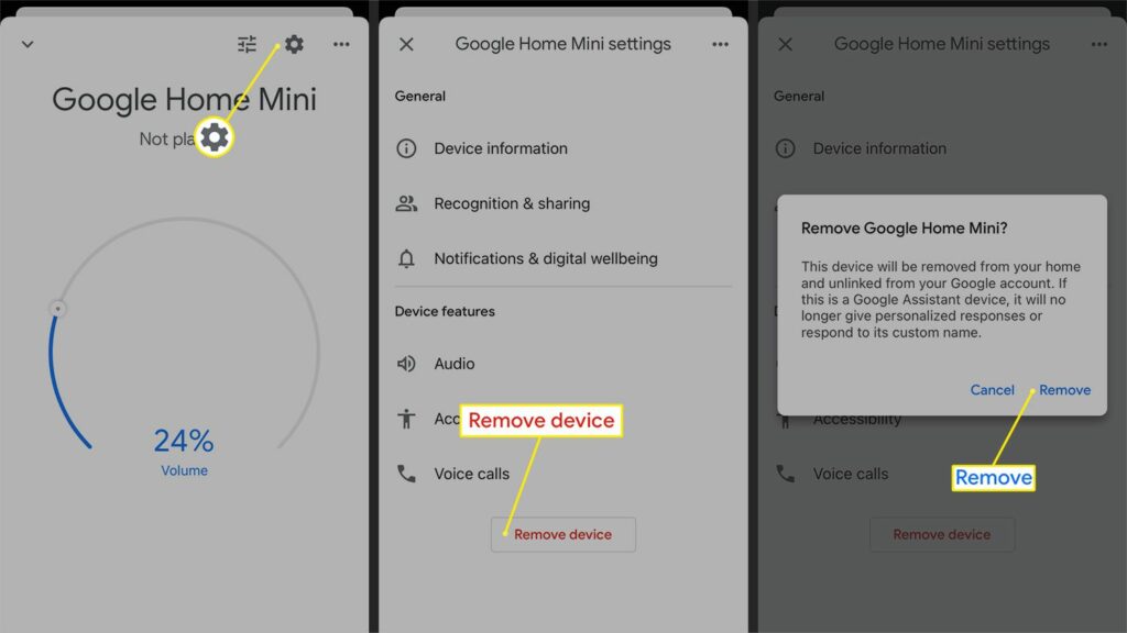 Comment supprimer un appareil de Google Home