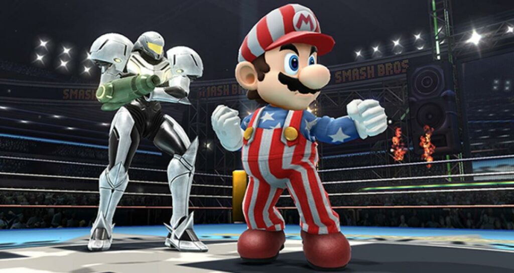 Costumes alternatifs pour Mario et Samus dans Super Smash Bros.