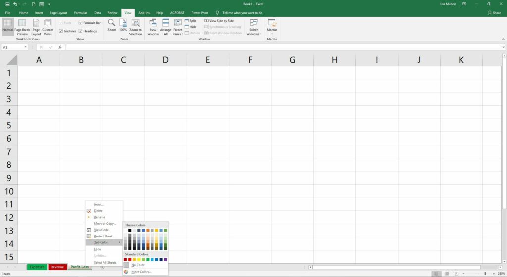 Feuilles de calcul et classeurs dans Excel