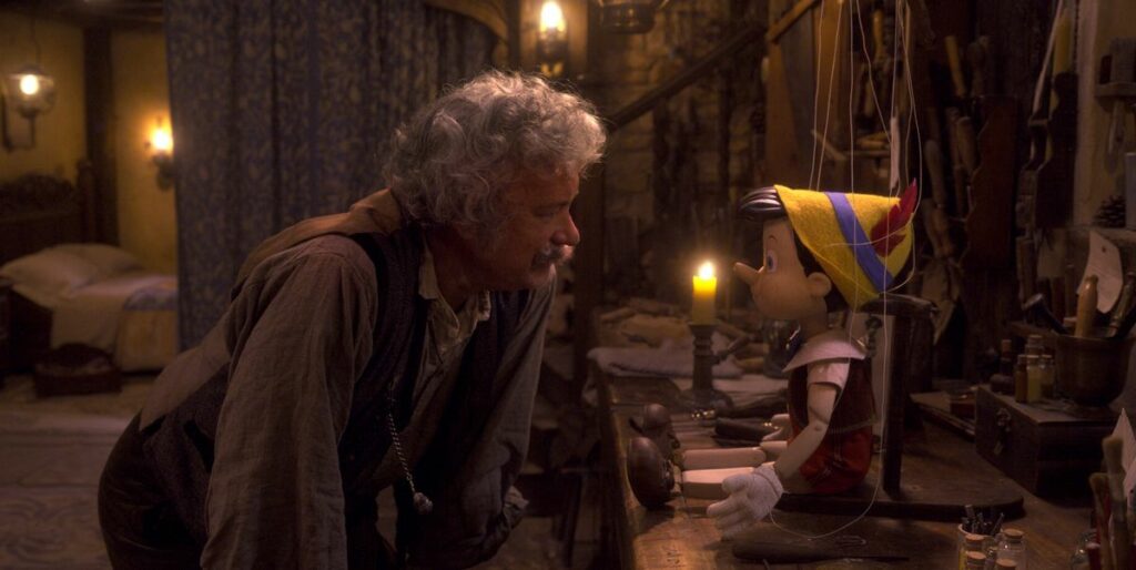 "Pinocchio" et Tom Hanks dans les premières photos du remake live-action de Disney+