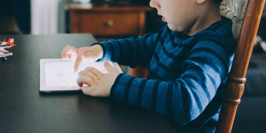 child using tablet