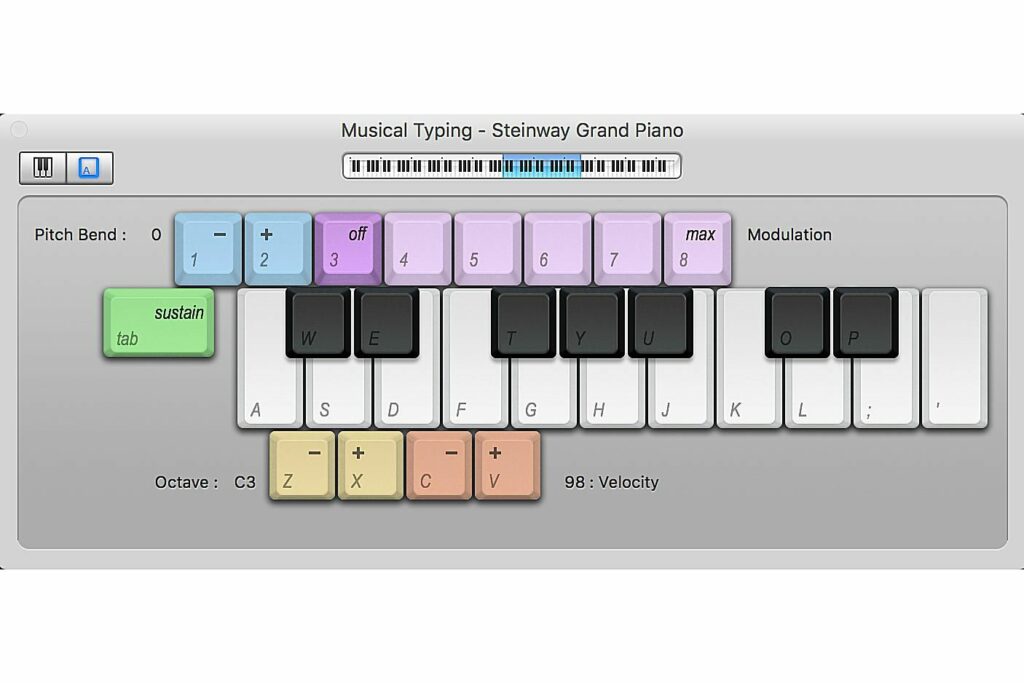 Transformez un clavier Mac en piano GarageBand