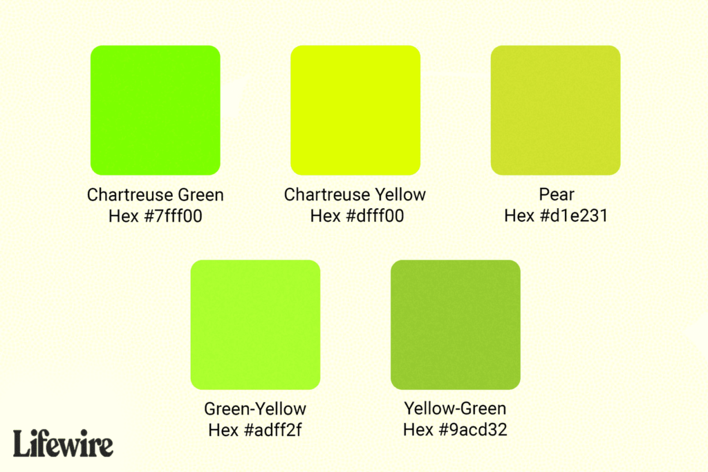 De quelle couleur est le jaune-vert ?