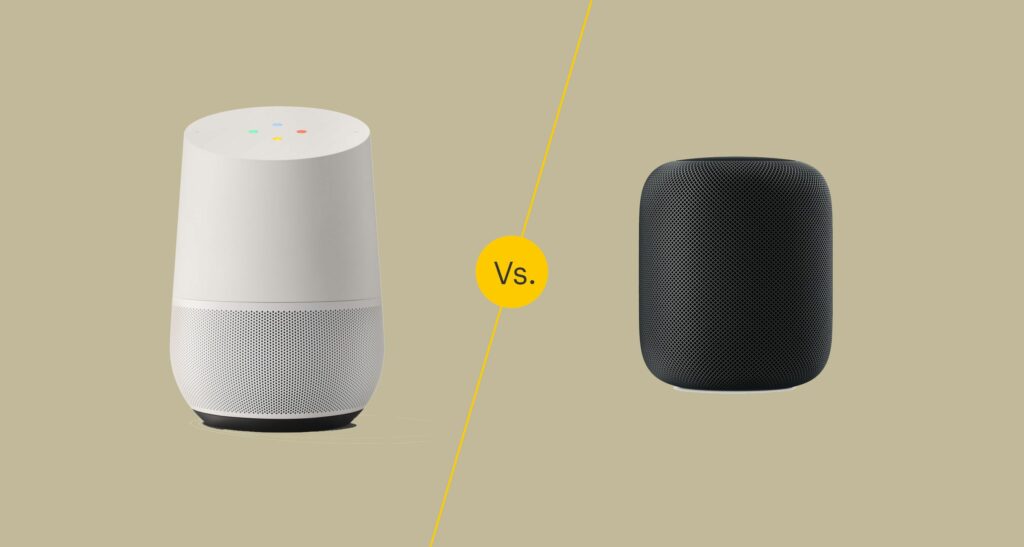 Google Home et Apple HomePod