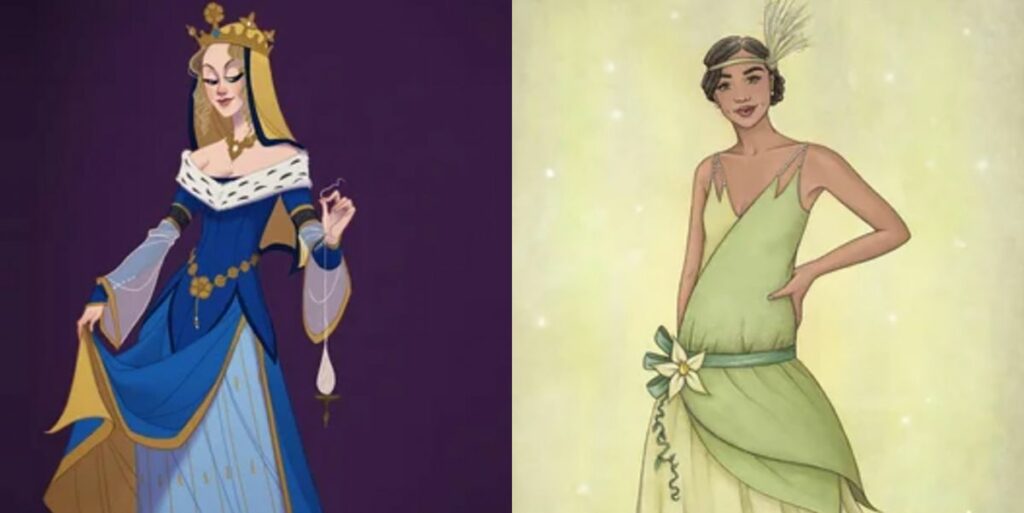 Voici à quoi ressemblerait une princesse Disney si ses costumes étaient basés sur son époque