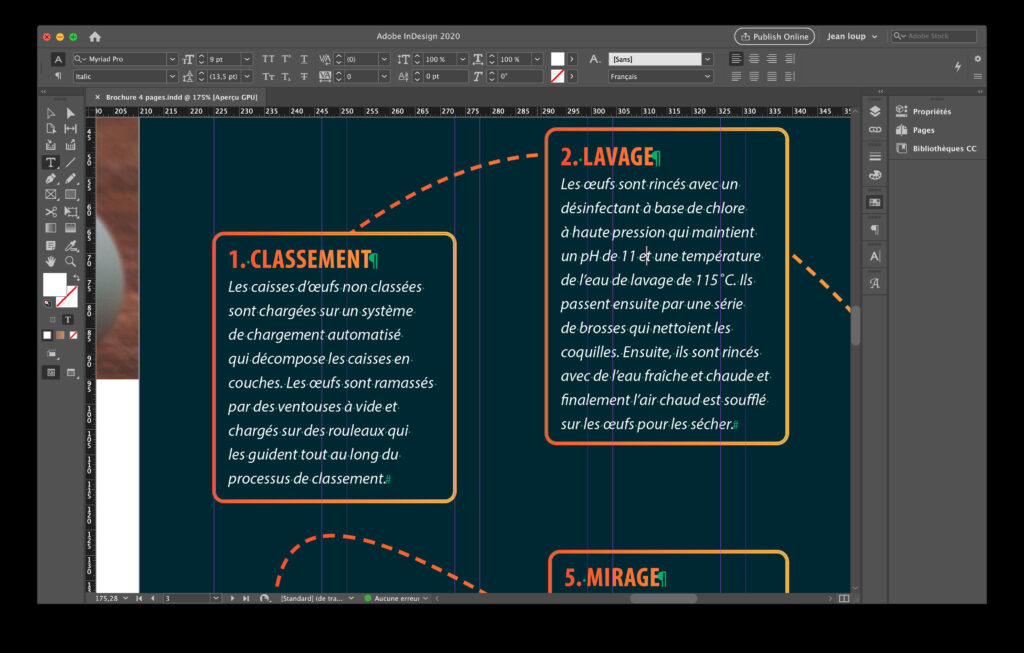 Comment ajuster sur Indesign ?