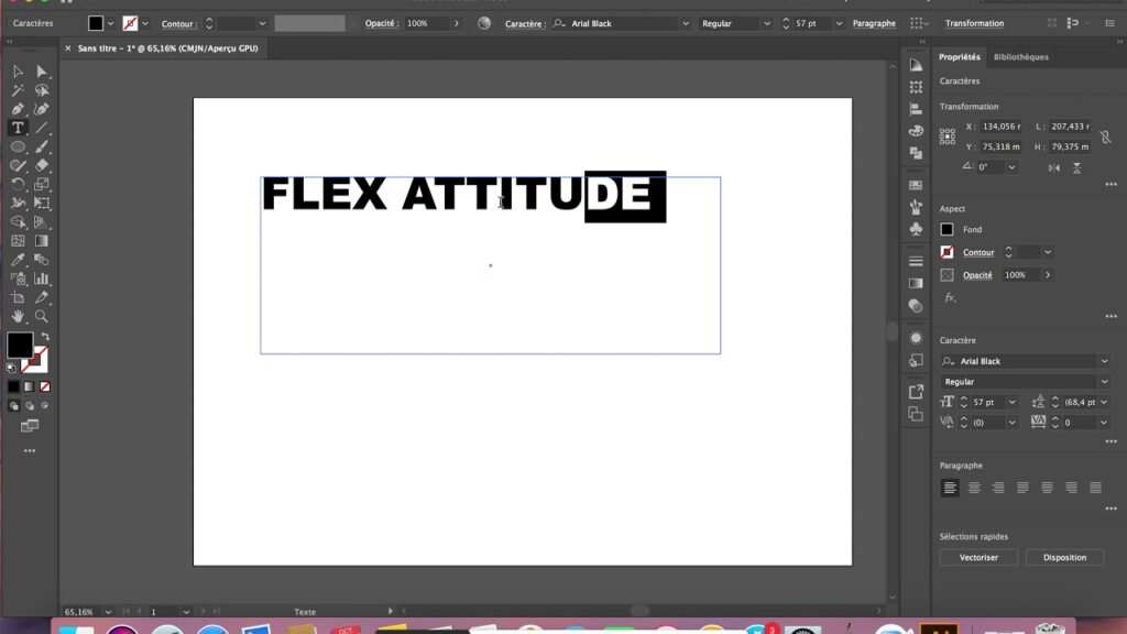 Comment arquer un texte sur Illustrator ?