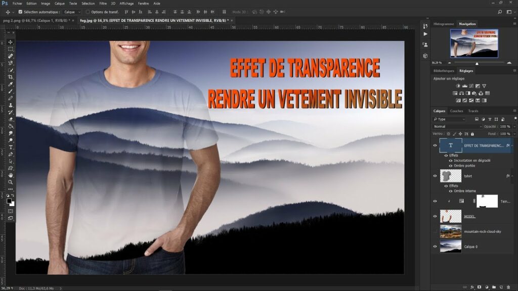 Comment augmenter la transparence d'une image dans Photoshop ?