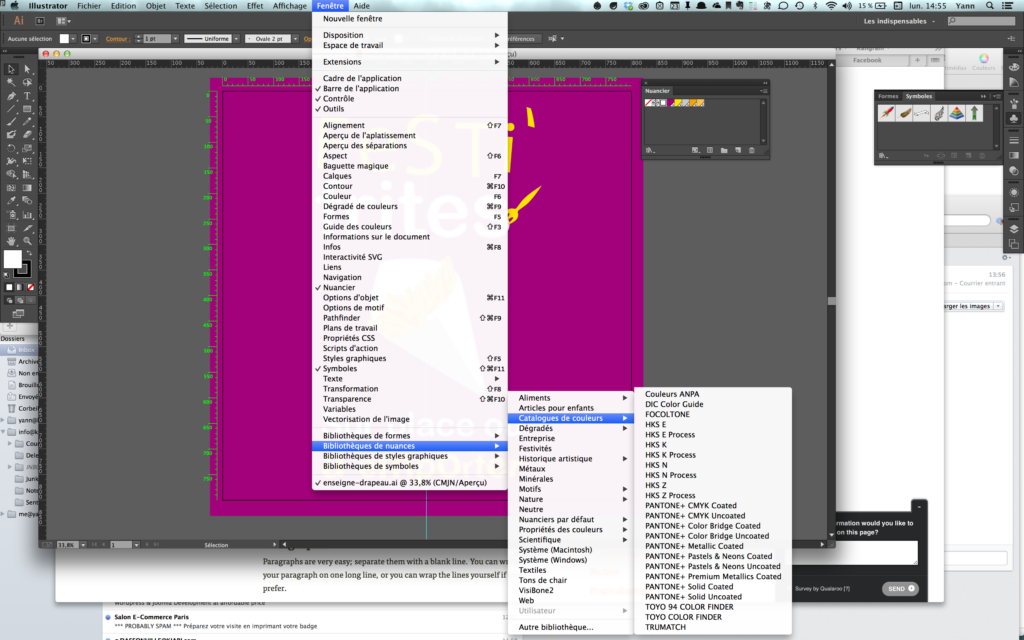 Comment charger un Nuancier dans InDesign ?