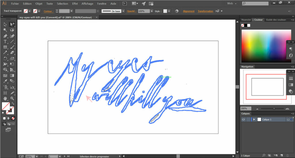 Comment courber une ecriture sur Illustrator ?