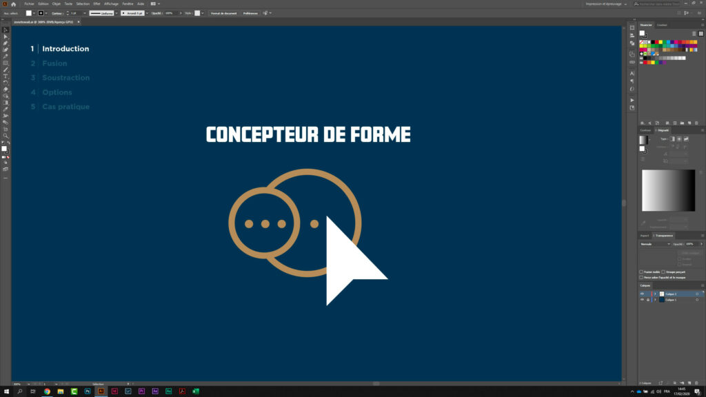 Comment courber une forme Illustrator ?