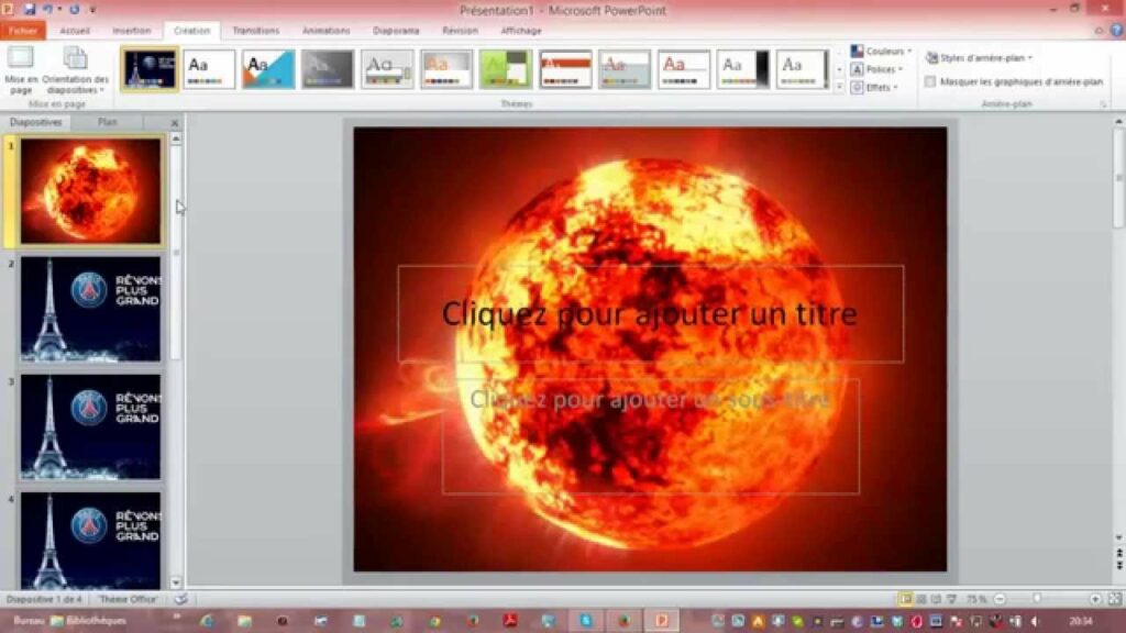 Comment créer un Arrière-plan sur Powerpoint ?