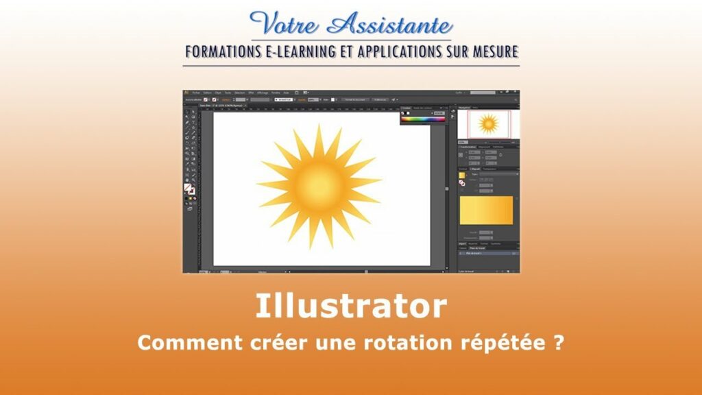 Comment créer une rotation répétée sous Illustrator ?