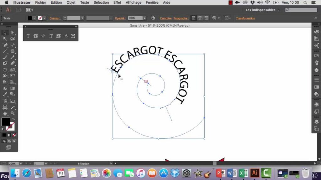 Comment déformer du texte sur Illustrator ?