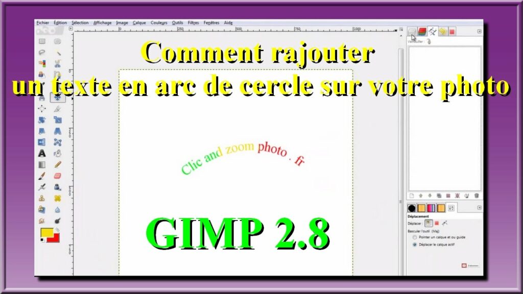 Comment ecrire un texte en arc de cercle sur Photoshop ?