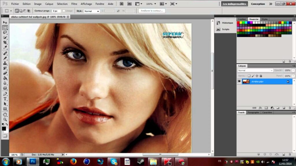 Comment enlever un truc sur Photoshop ?