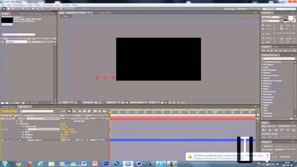 Comment faire bouger une image After Effect ?