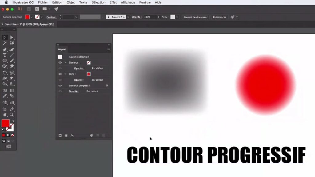 Comment faire un contour progressif sur Illustrator ?