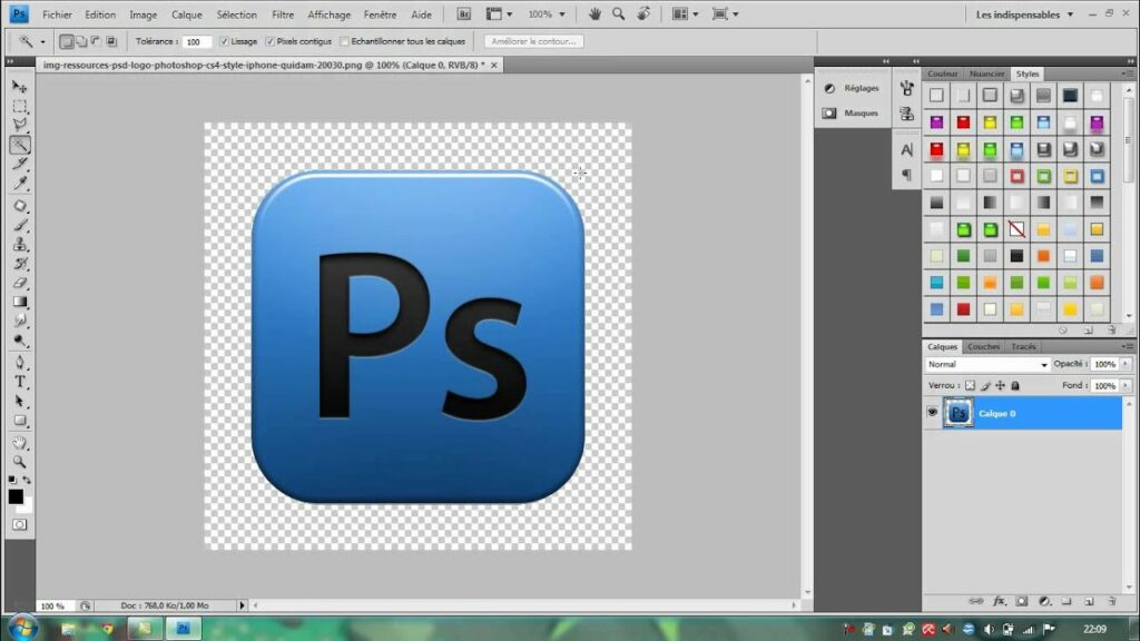 Comment faire un contour transparent sur Photoshop ?