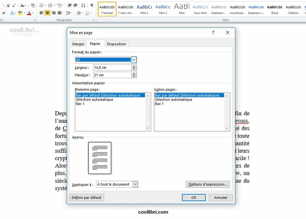 Comment faire un format A3 ?