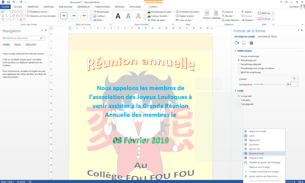 Comment faire une belle affiche avec Word ?