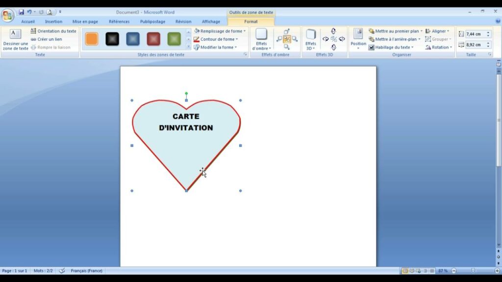 Comment grouper une image et une forme sur Word ?