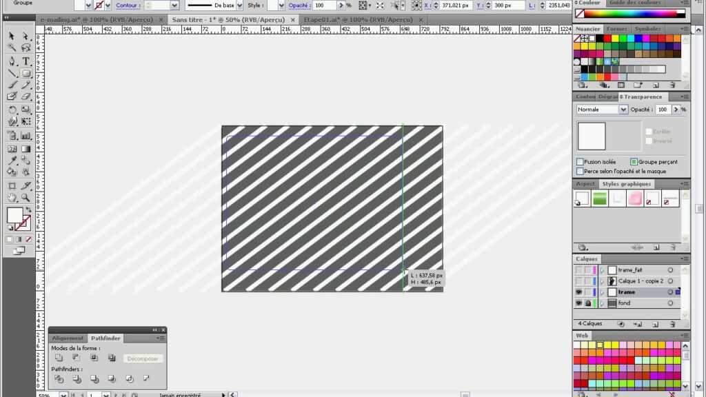 Comment mettre des hachures sur Illustrator ?