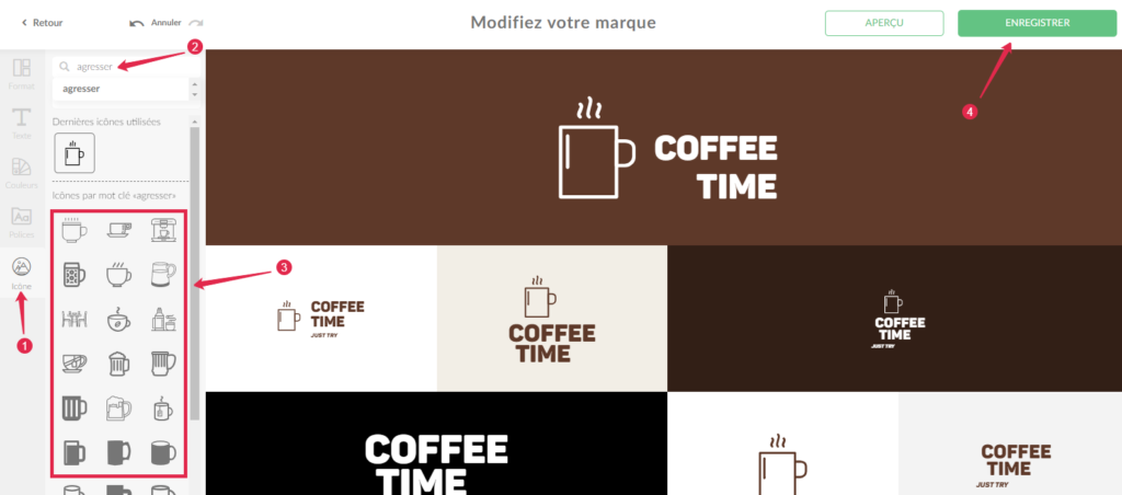 Comment modifier la couleur d'un logo ?