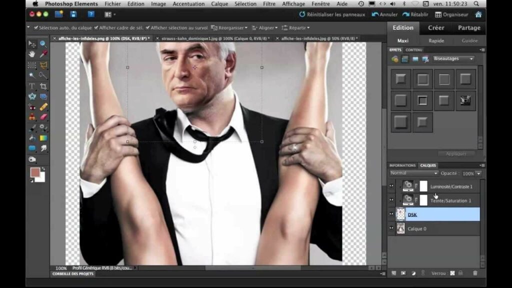 Comment modifier texte-image Photoshop ?