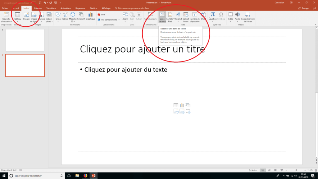 Comment remplir une zone de texte sur Word ?