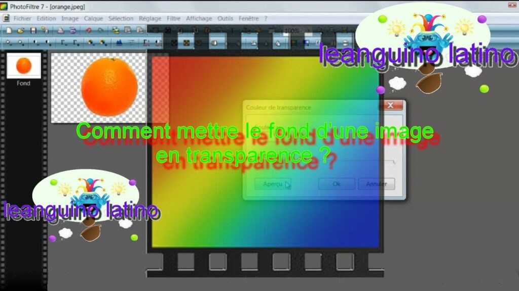 Comment rendre le fond d'une image transparent avec PhotoFiltre ?