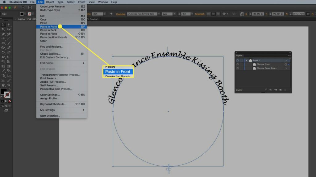 Comment retourner un texte sur Illustrator ?