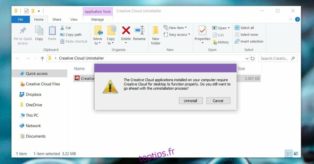 Comment supprimer Adobe Creative Cloud Windows ?