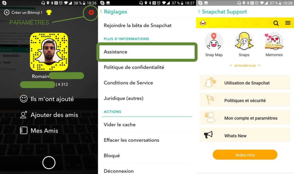 Comment supprimer les Decoupages Snap ?