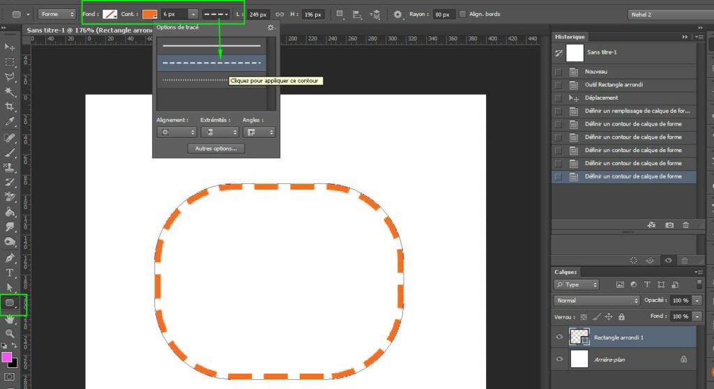 Comment transformer un tracé en forme Photoshop ?