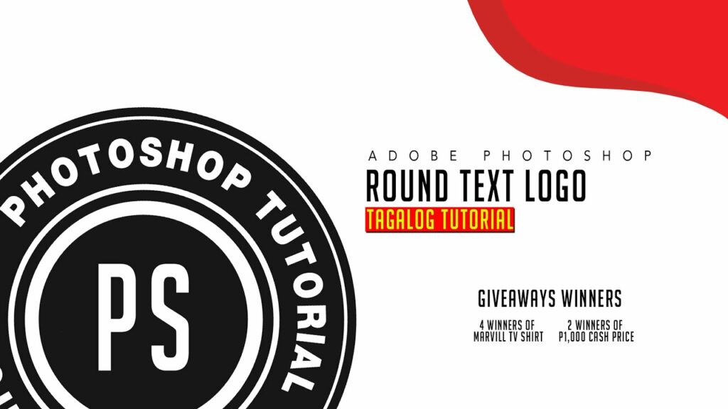 How do I create a round logo in Photoshop?