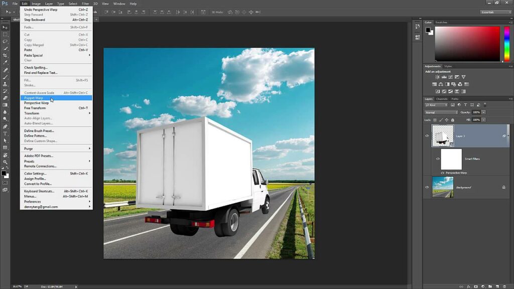 How do I fix perspective in Photoshop 2021?